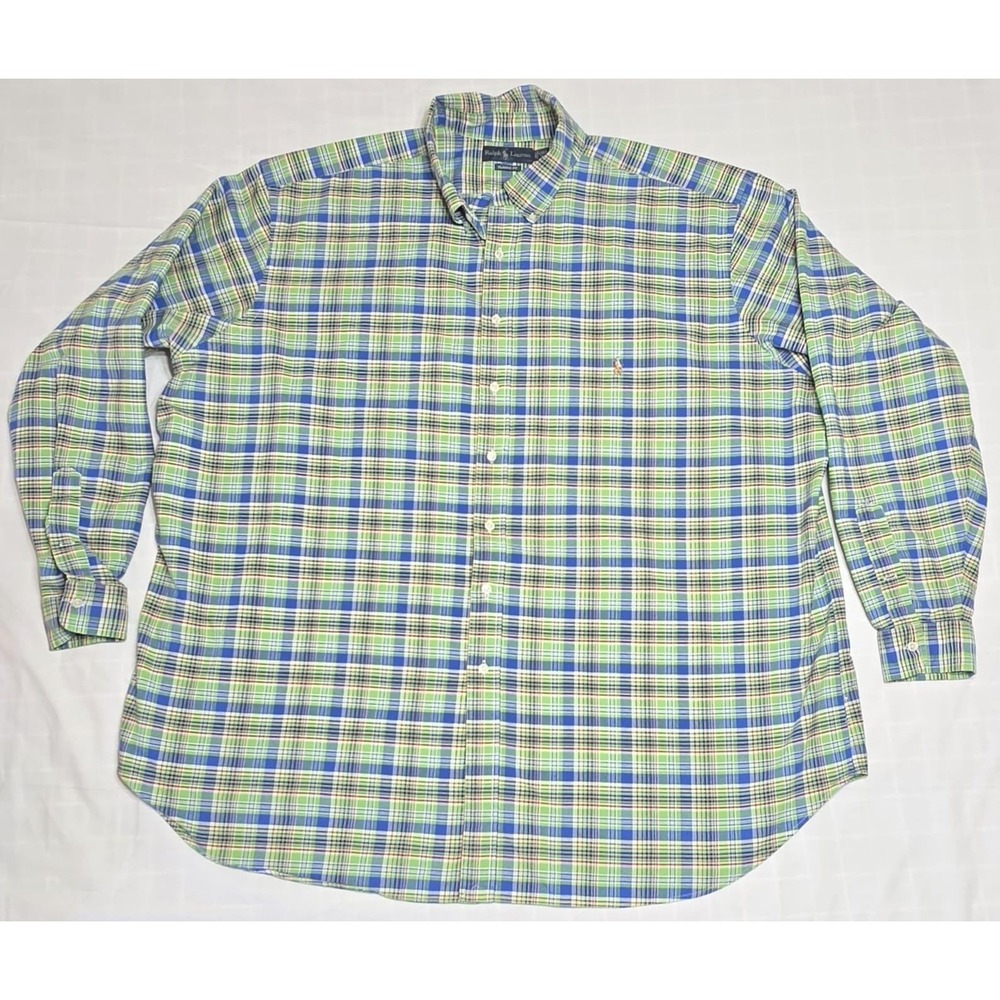 Ralph Lauren Polo Multi-Color  Dress Shirt  SIZE-4XL TALL
